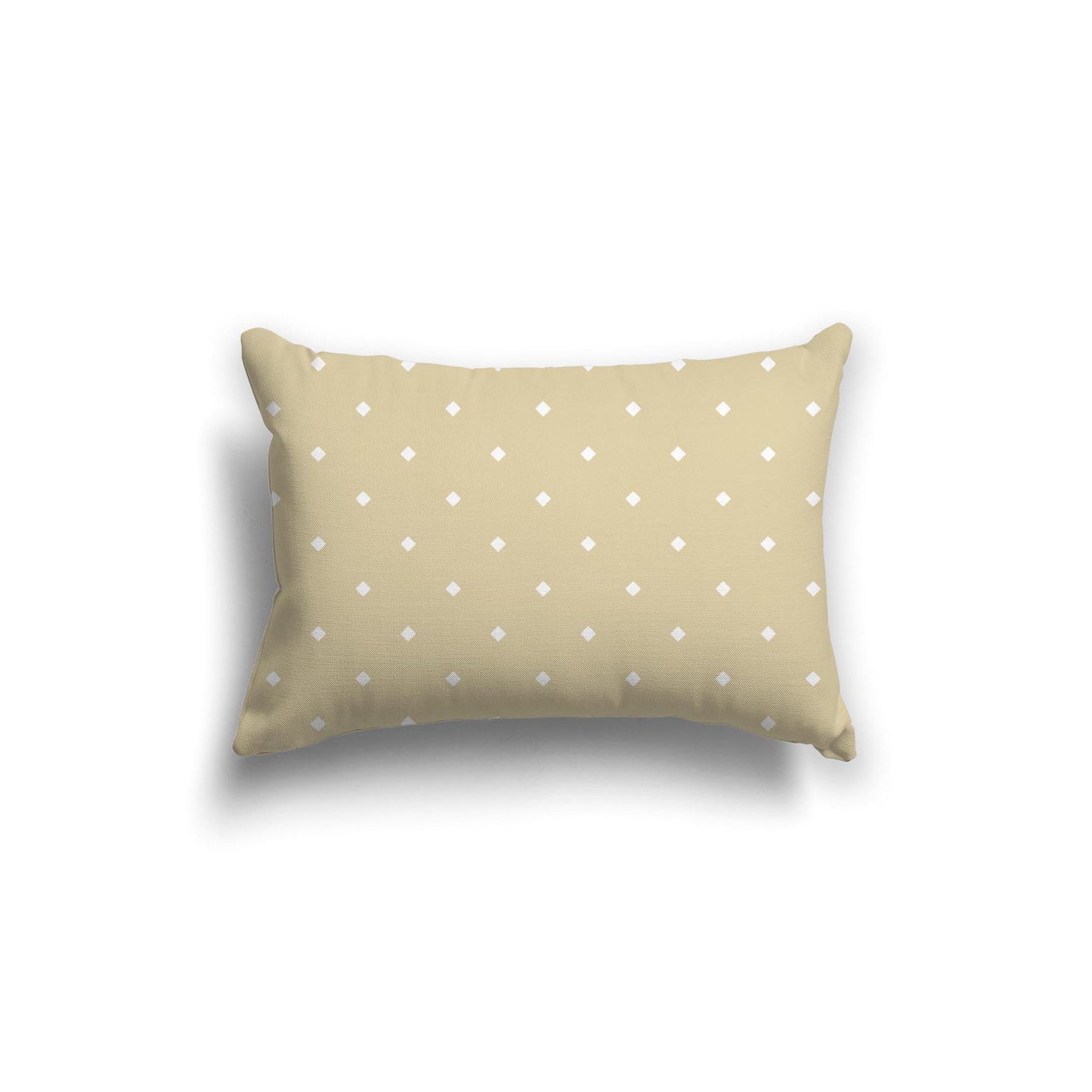 Desert Sand Spun Polyester Throw Pillow with White Diamonds on Front 20 x 14 inches / 51 x 36 cm