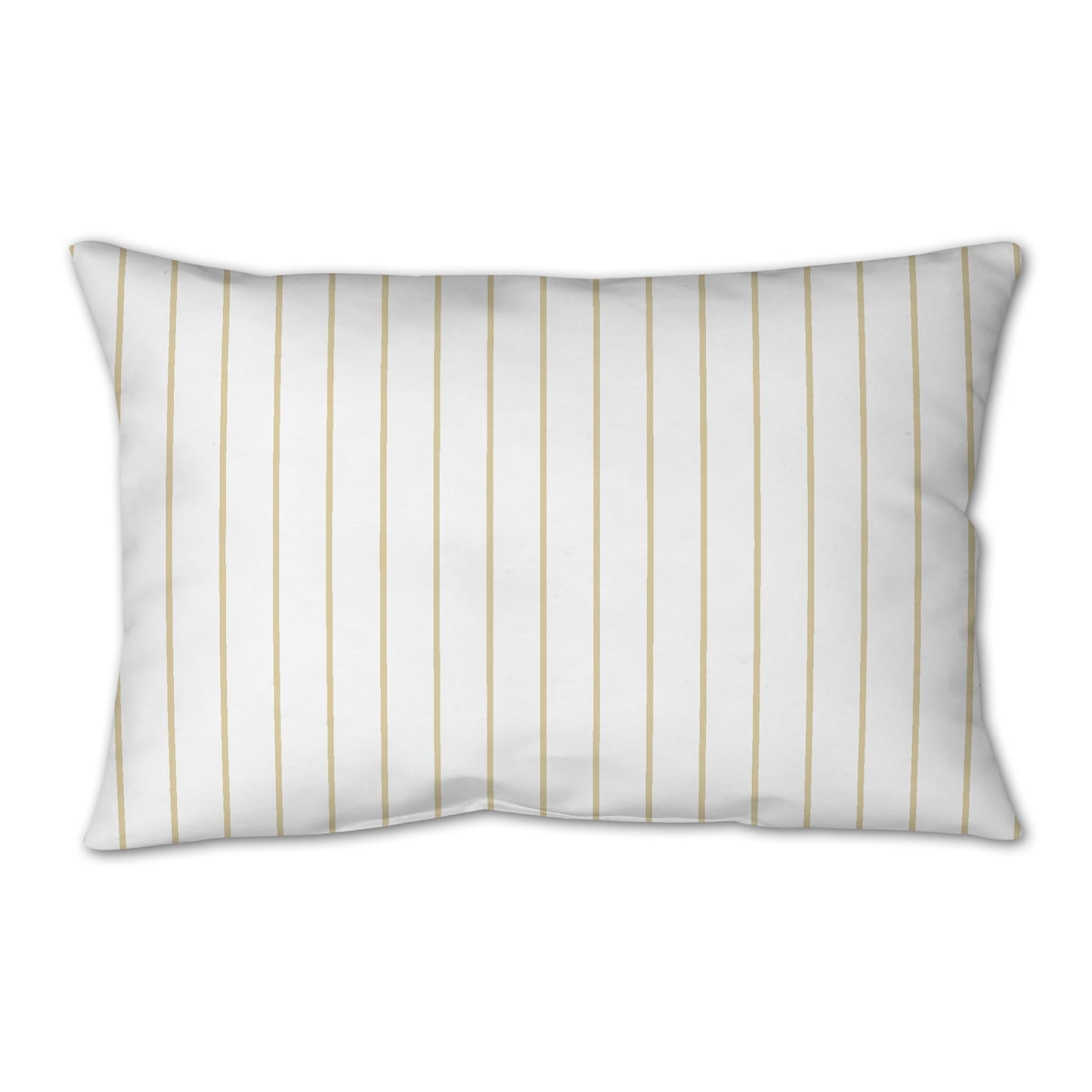 White Spun Polyester Throw Pillow with Fine Desert Sand Stripes on Front 25 x 18 inches / 63.5 x 66 cm