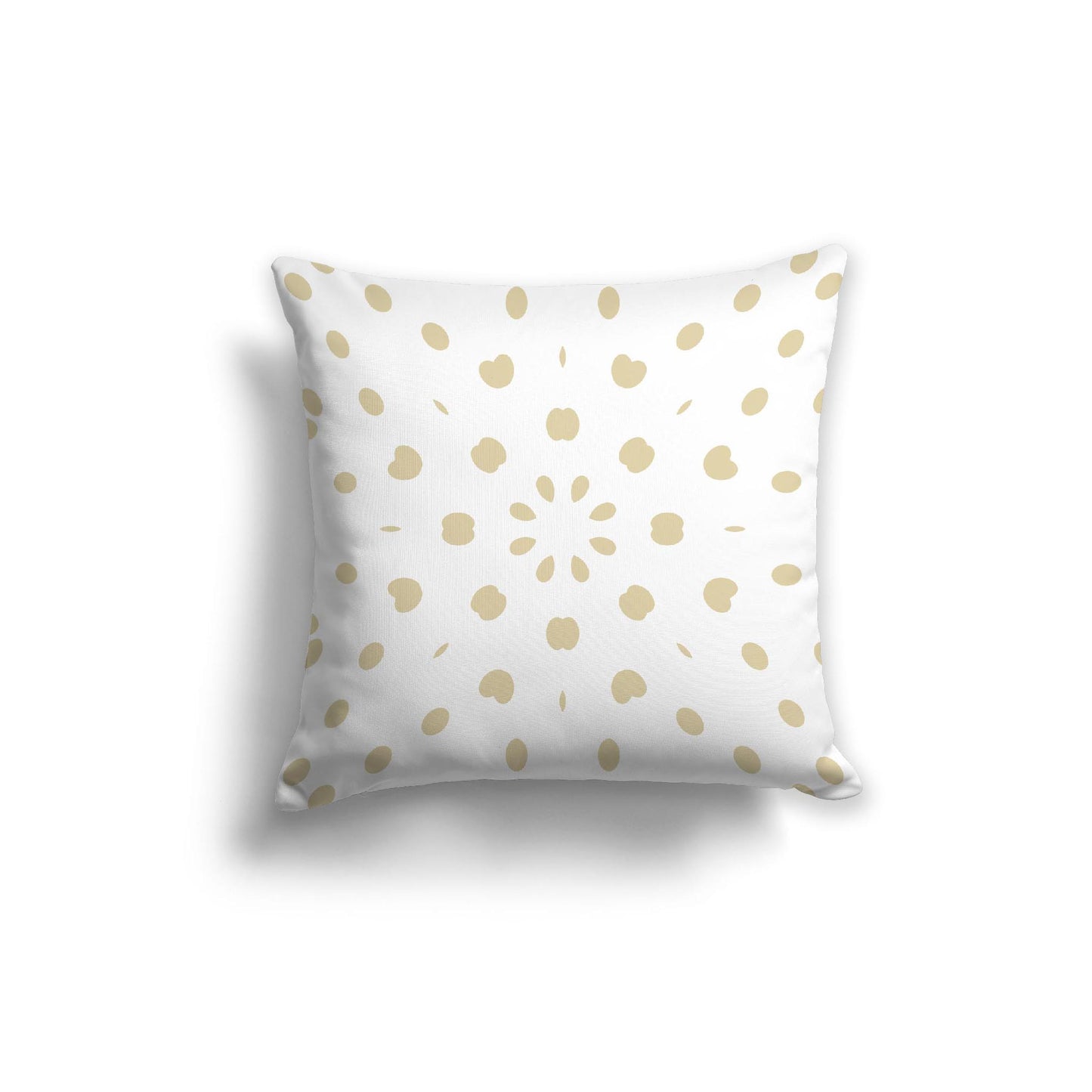 White Spun Polyester Throw Pillow with Desert Sand Burst Pattern on Front 20 x 20 inches / 51 x 51 cm