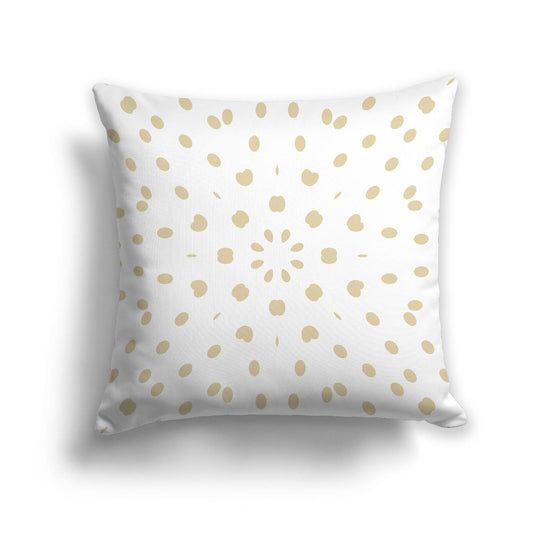 White Spun Polyester Throw Pillow with Desert Sand Burst Pattern on Front 26 x 26 inches / 66 x 66 cm