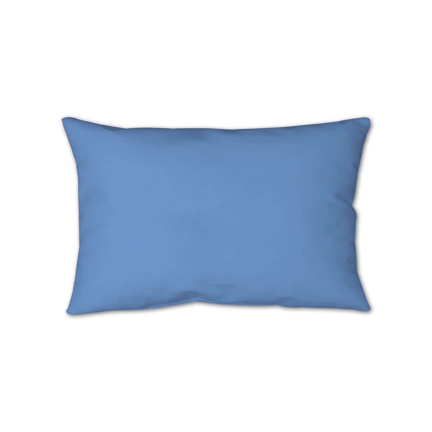 Blue Spun Polyester Throw Pillow 25 x 18 inches / 63.5 x 66 cm