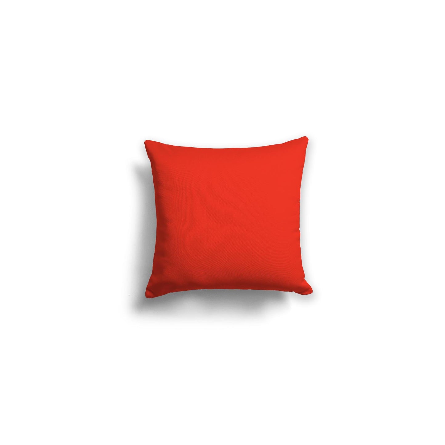 Red-Orange Spun Polyester Throw Pillow 14 x 14 inches / 36 x 36 cm