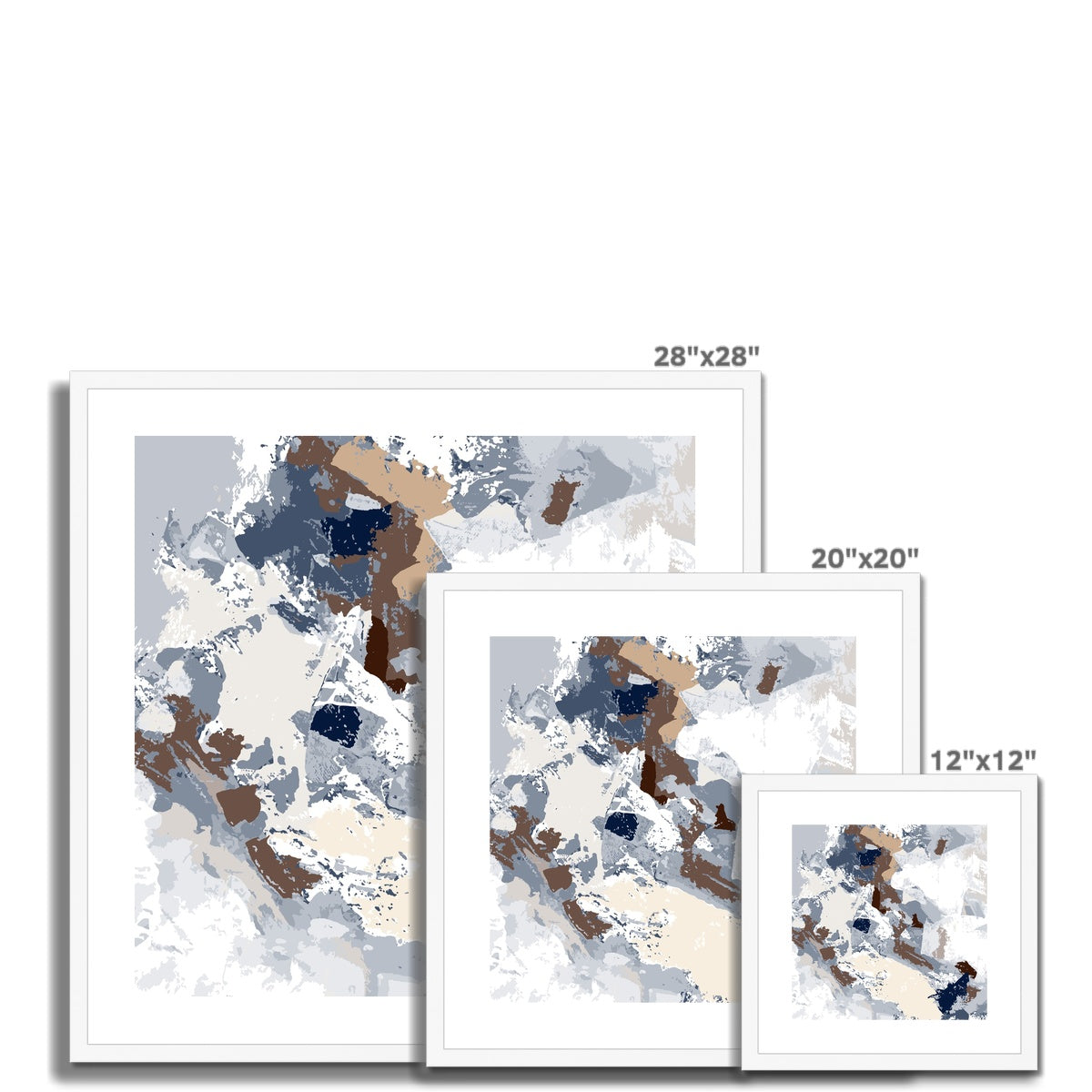 Framed Graphic Art Print, White Mat - 8x8 12x12 16x16 20x20 24x24 28x28 inches | FPS-1160-7690