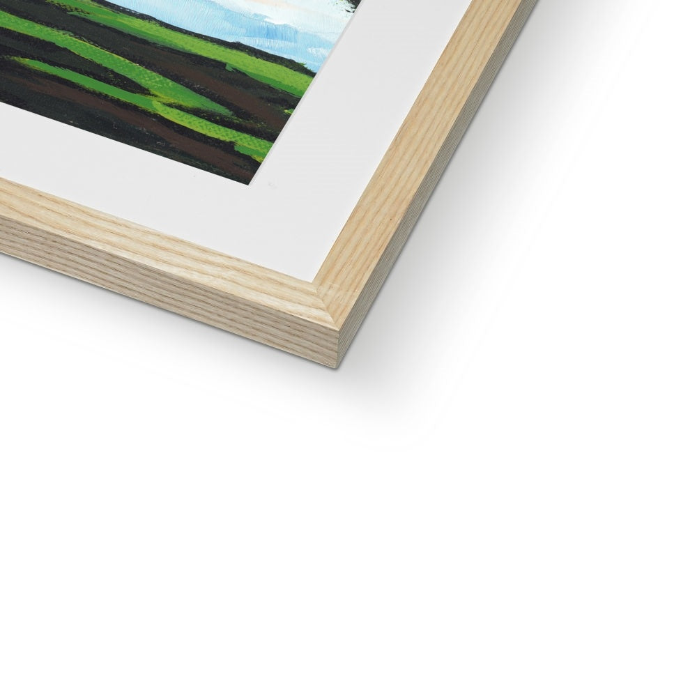 Framed Fine Art Print, White Mat - 6x8 8x12 12x16 18x24 inches | Lakeshore in Acrylic, FPV-1101-002