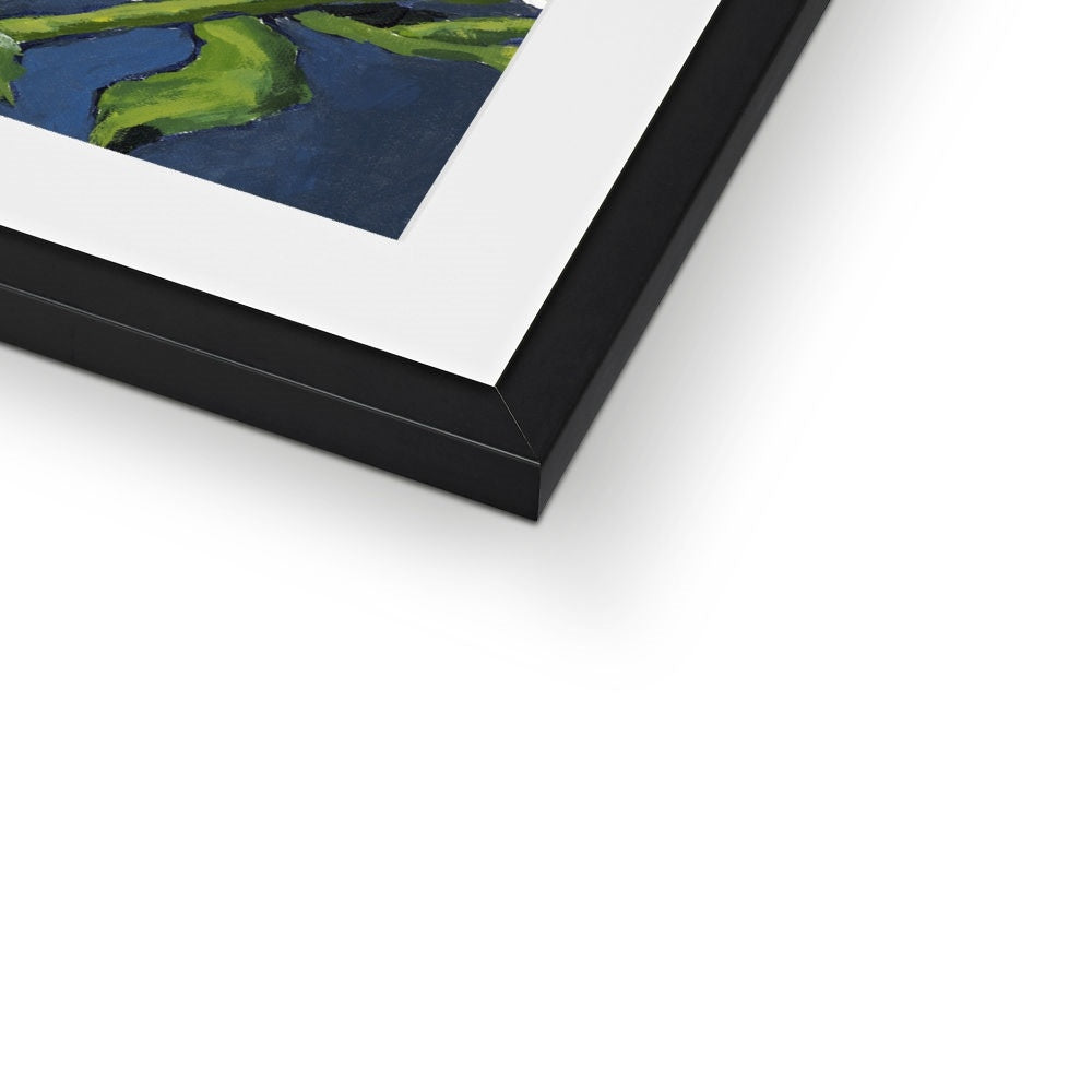 Framed Fine Art Print, White Mat - 8x8 12x12 16x16 20x20 24x24 28x28 inches | White Peonies in Acrylic, FPS-1050