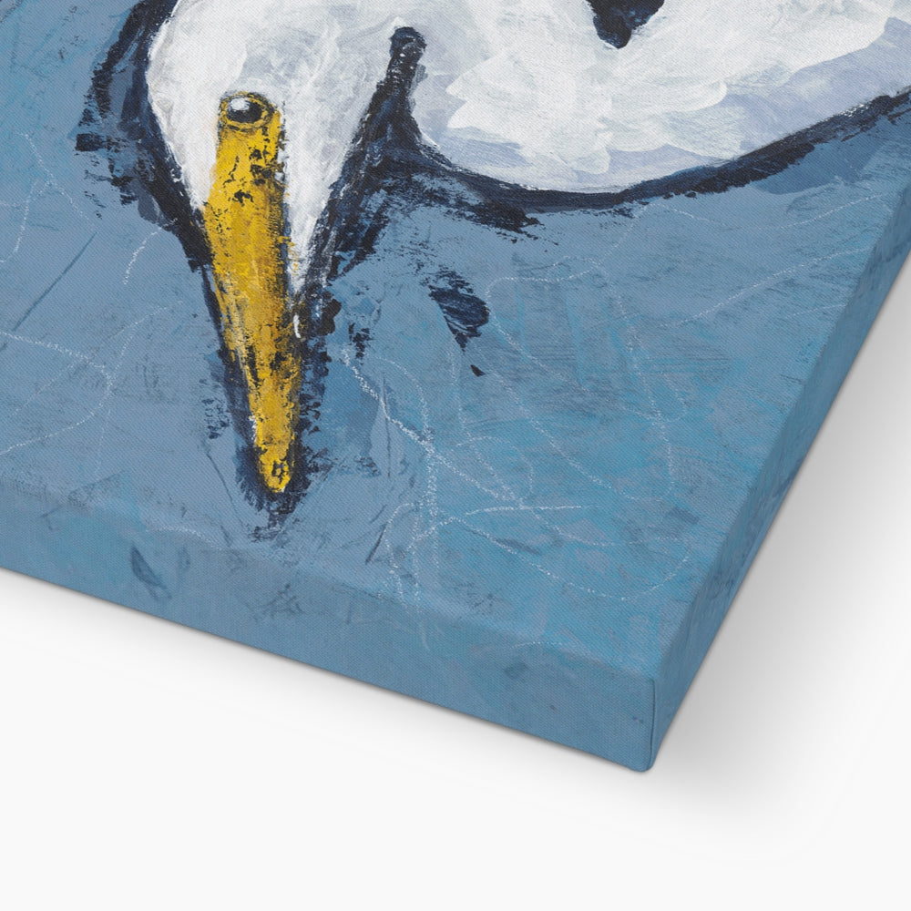 Fine Art Canvas Print - 16x16 20x20 24x24 28x28 inches | Heron Pair in Acrylic, CPS-1020-002-MW