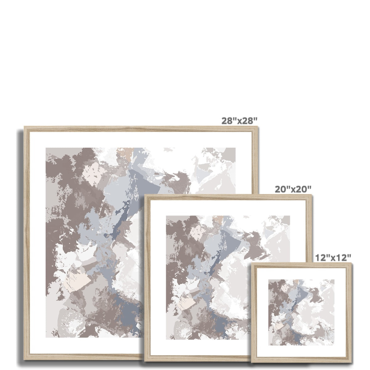 Framed Graphic Art Print, White Mat - 8x8 12x12 16x16 20x20 24x24 28x28 inches | FPS-1220-7691