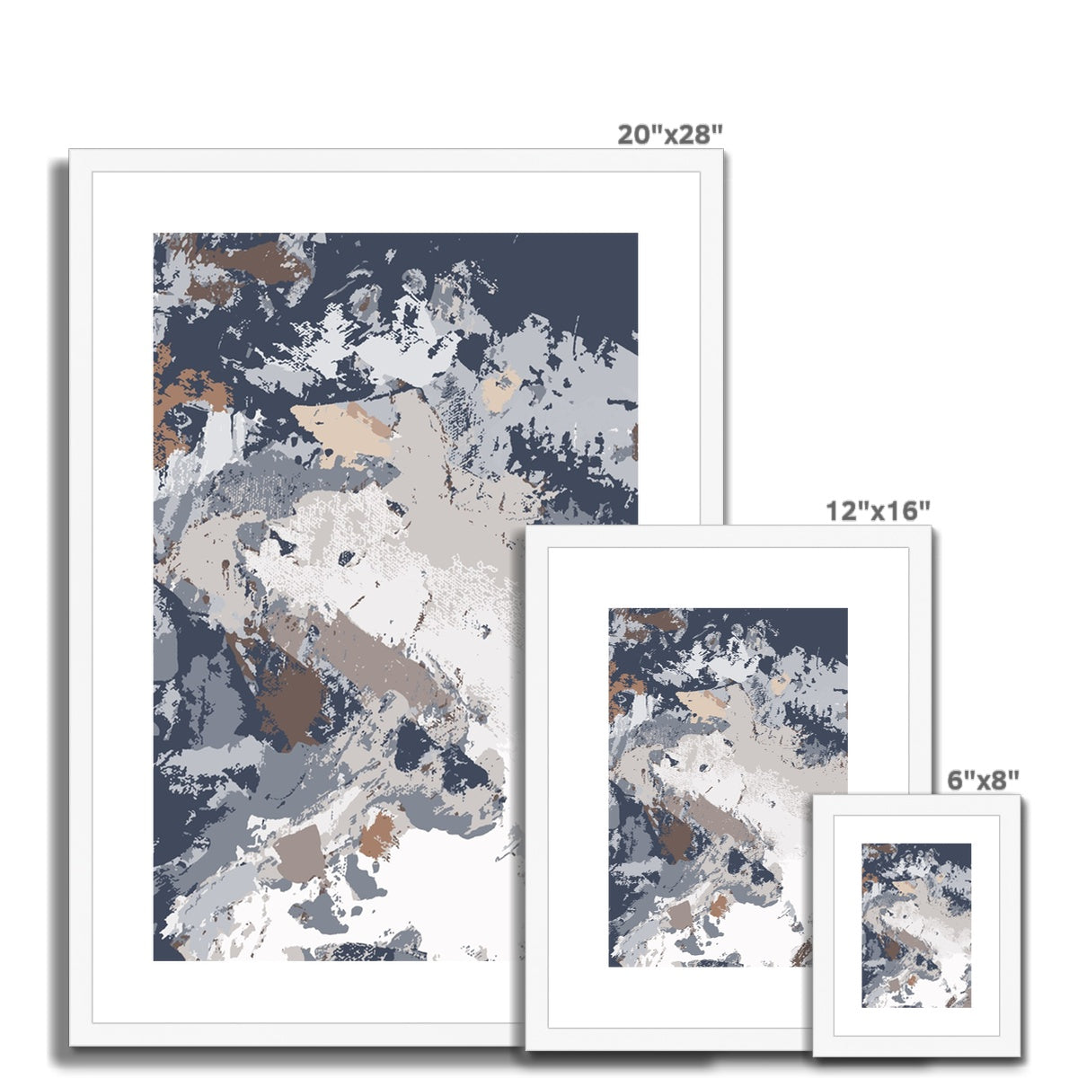 Framed Graphic Art Print, White Mat - 6x8, 8x12, 11x14, 12x16, 16x20, 18x24, 20x28 inches | FPV-1220-7689