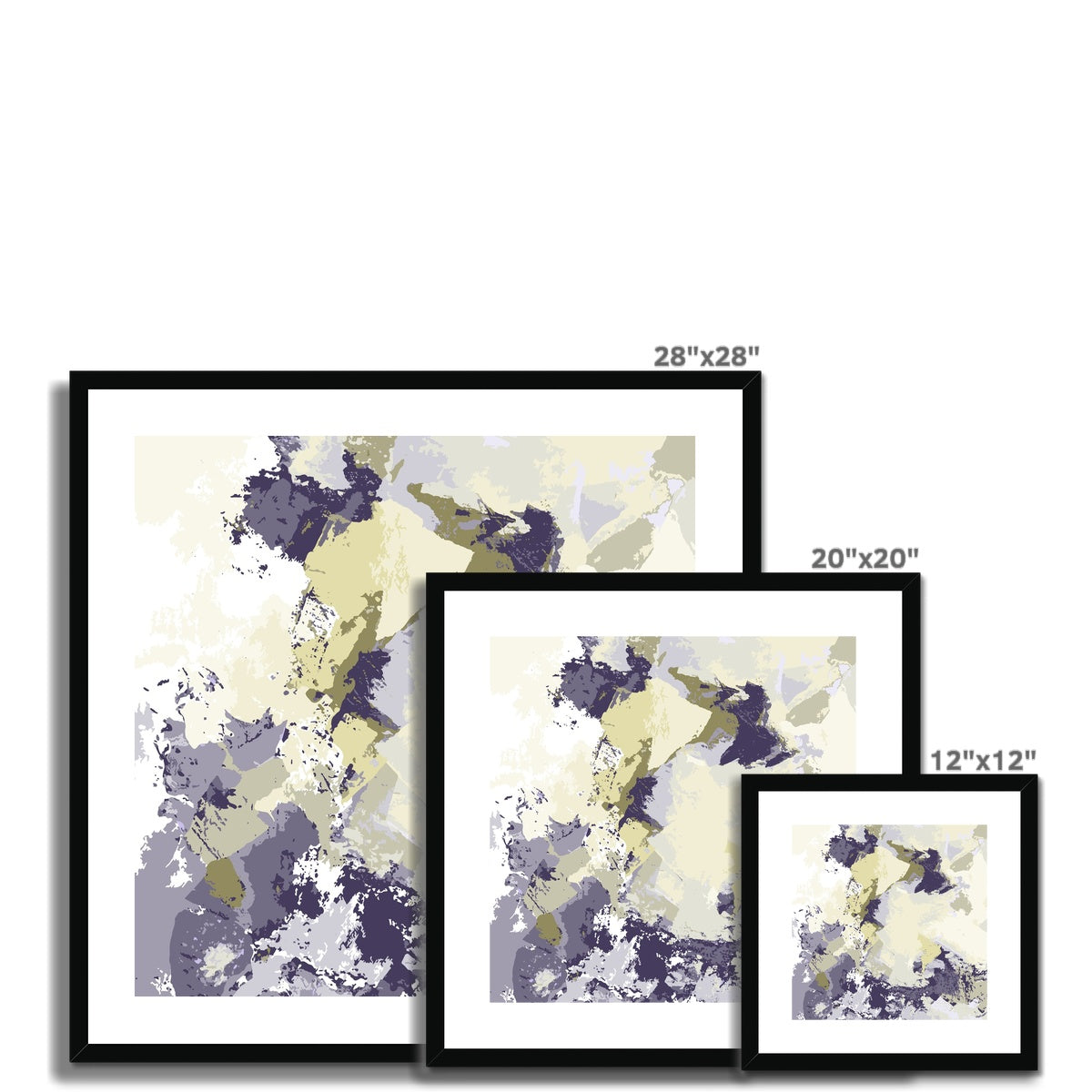 Framed Graphic Art Print, White Mat - 8x8 12x12 16x16 20x20 24x24 28x28 inches | FPS-1260-7691