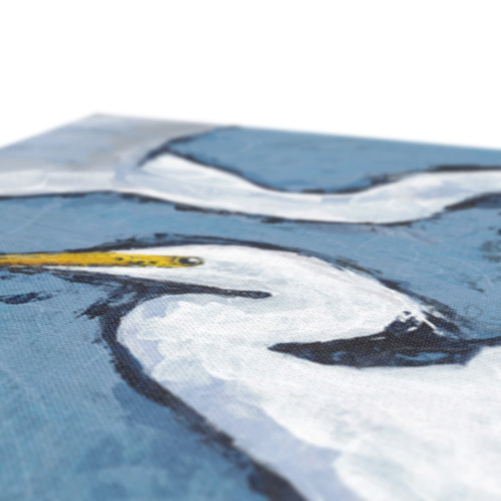 Fine Art Canvas Print - 24x36 32x48 inches | White Herons in Acrylic, CPV-1020-001-MW