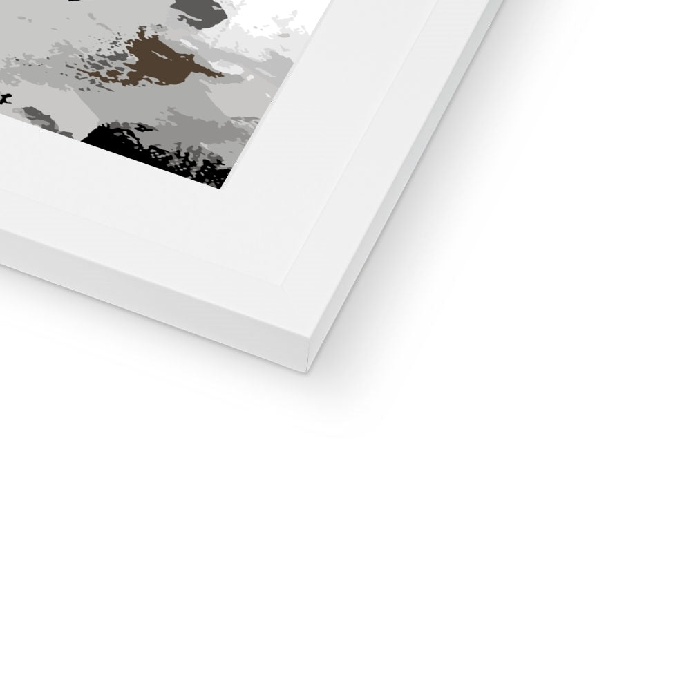Framed Graphic Art Print, White Mat - 8x8 12x12 16x16 20x20 24x24 28x28 inches | FPS-1170-7690