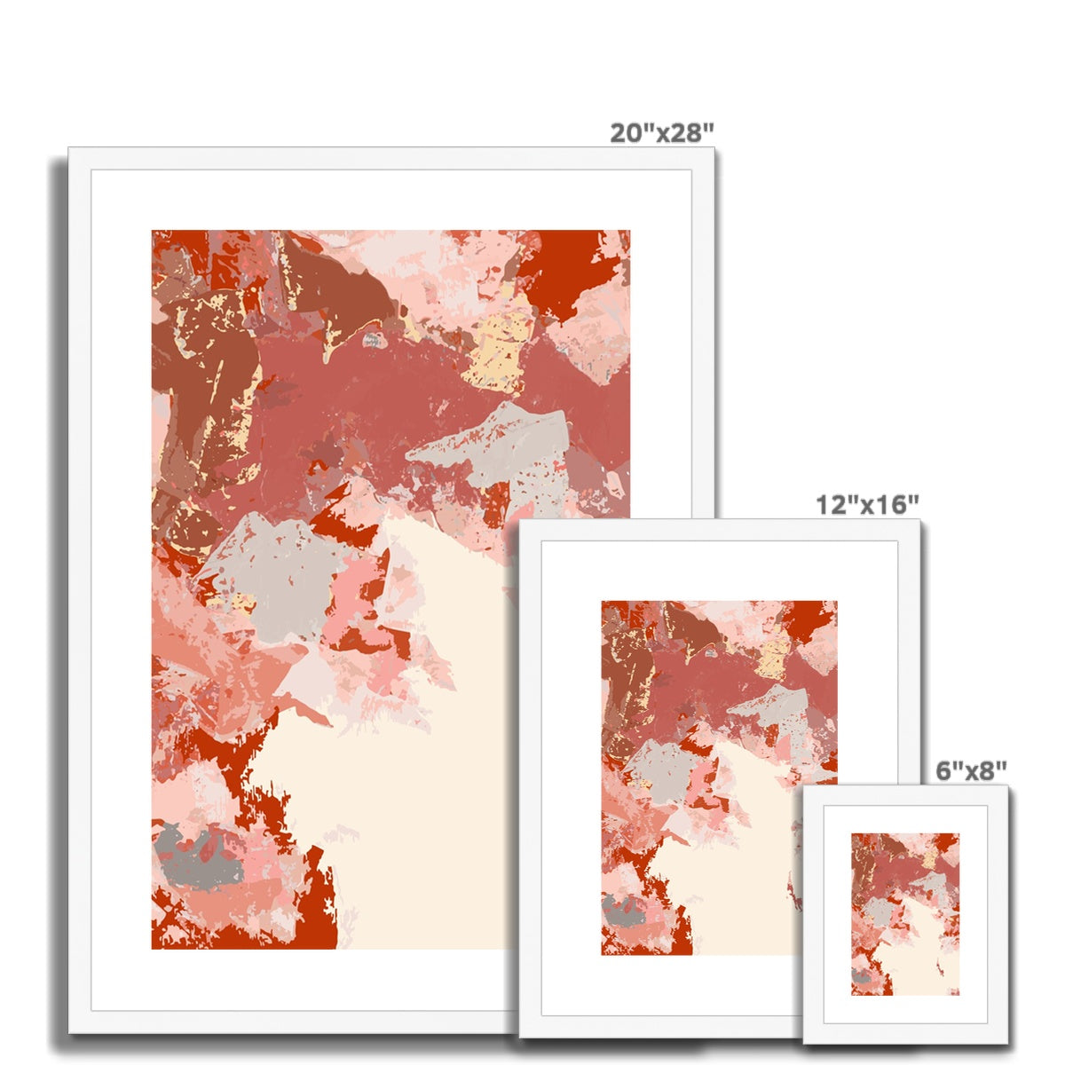 Framed Graphic Art Print, White Mat - 6x8, 8x12, 11x14, 12x16, 16x20, 18x24, 20x28  inches | FPV-1130-7692