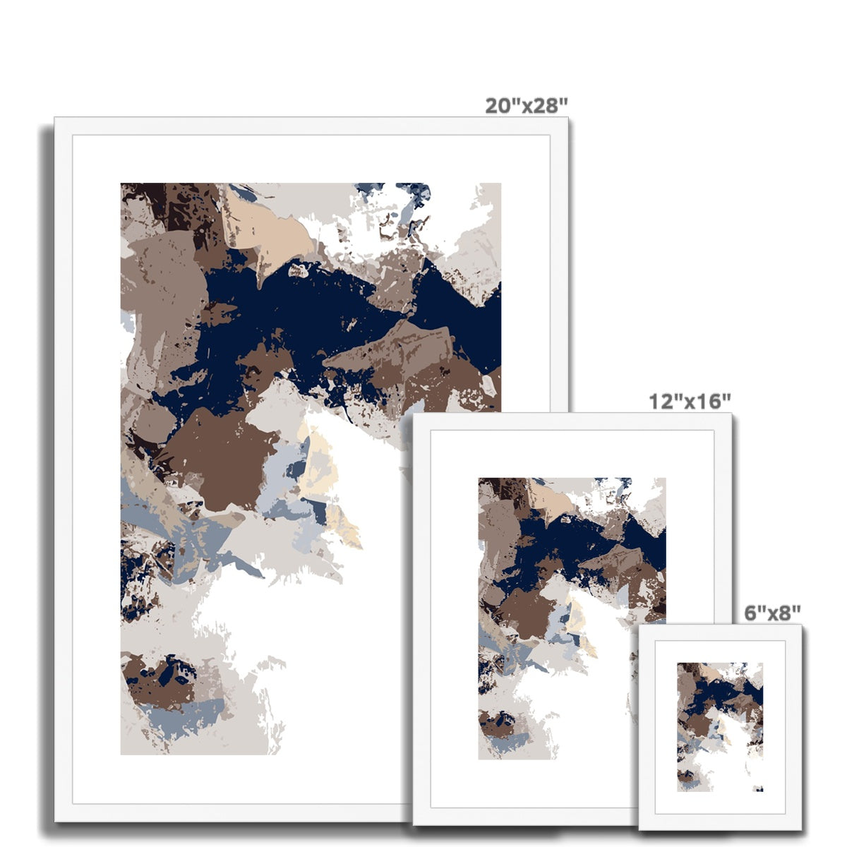 Framed Graphic Art Print, White Mat - 6x8, 8x12, 11x14, 12x16, 16x20, 18x24, 20x28 inches | FPV-1160-7692