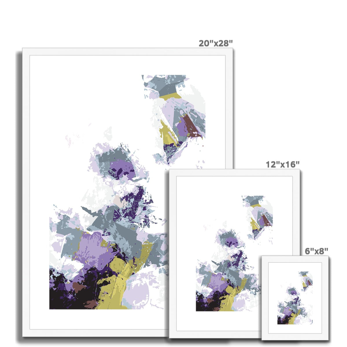 Framed Graphic Art Print, White Mat - 6x8, 8x12, 11x14, 12x16, 16x20, 18x24, 20x28 inches | FPV-1140-7694