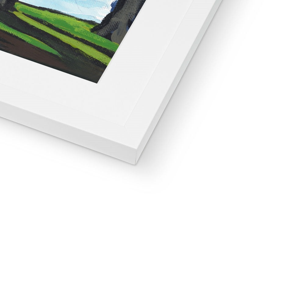 Framed Fine Art Print, White Mat - 6x8 8x12 12x16 18x24 inches | Lakeshore in Acrylic, FPV-1101-001