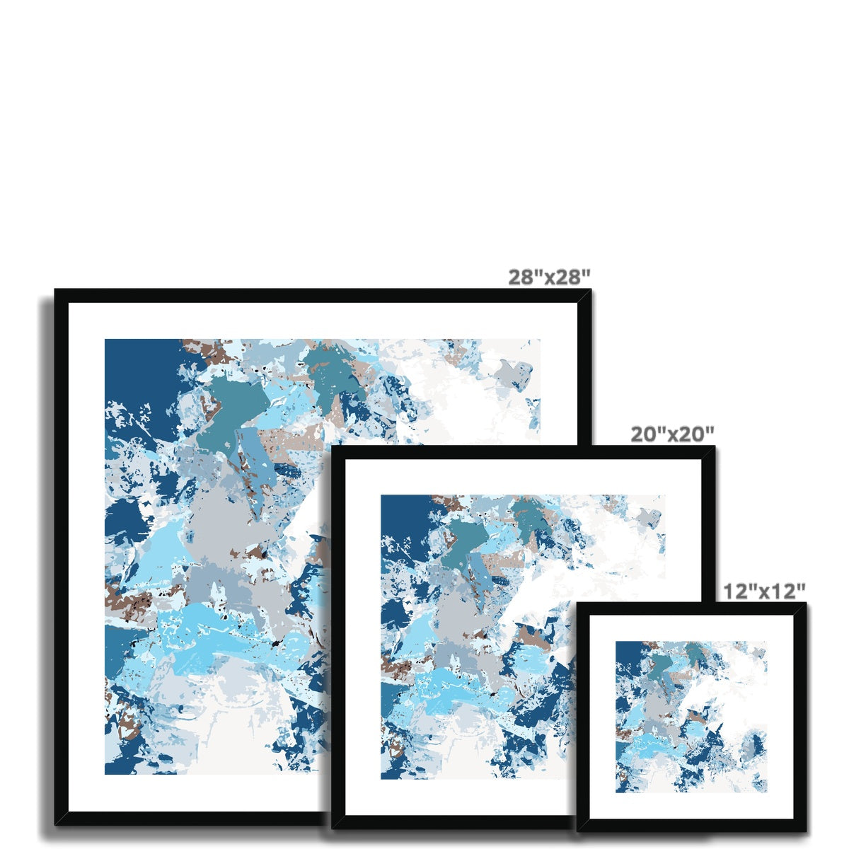 Framed Graphic Art Print, White Mat - 8x8 12x12 16x16 20x20 24x24 28x28 inches | FPS-1150-7695