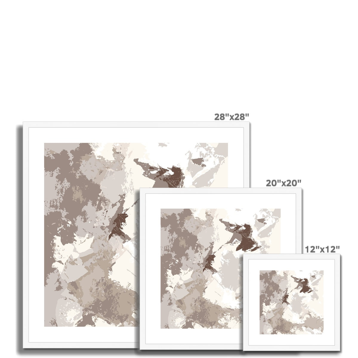Framed Graphic Art Print, White Mat - 8x8 12x12 16x16 20x20 24x24 28x28 inches | FPS-1160-7691