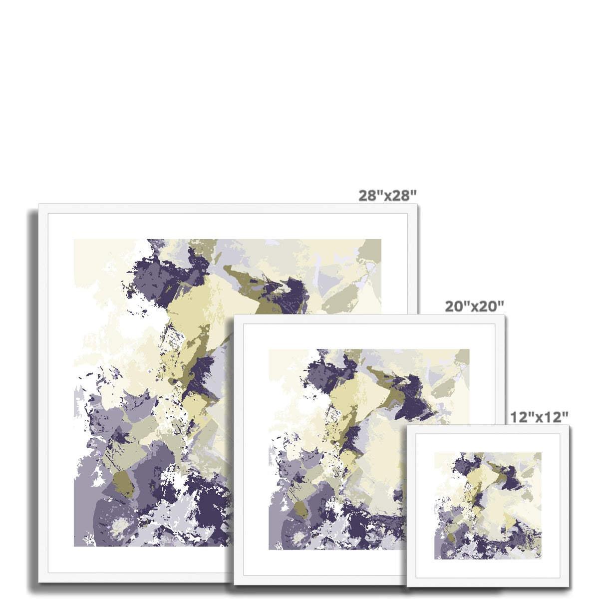 Framed Graphic Art Print, White Mat - 8x8 12x12 16x16 20x20 24x24 28x28 inches | FPS-1260-7691