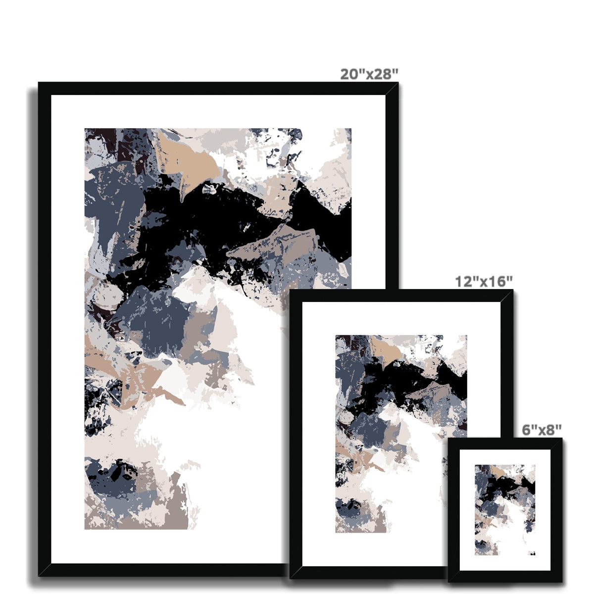 Framed Graphic Art Print, White Mat - 6x8, 8x12, 11x14, 12x16, 16x20, 18x24, 20x28 inches | FPV-1220-7692