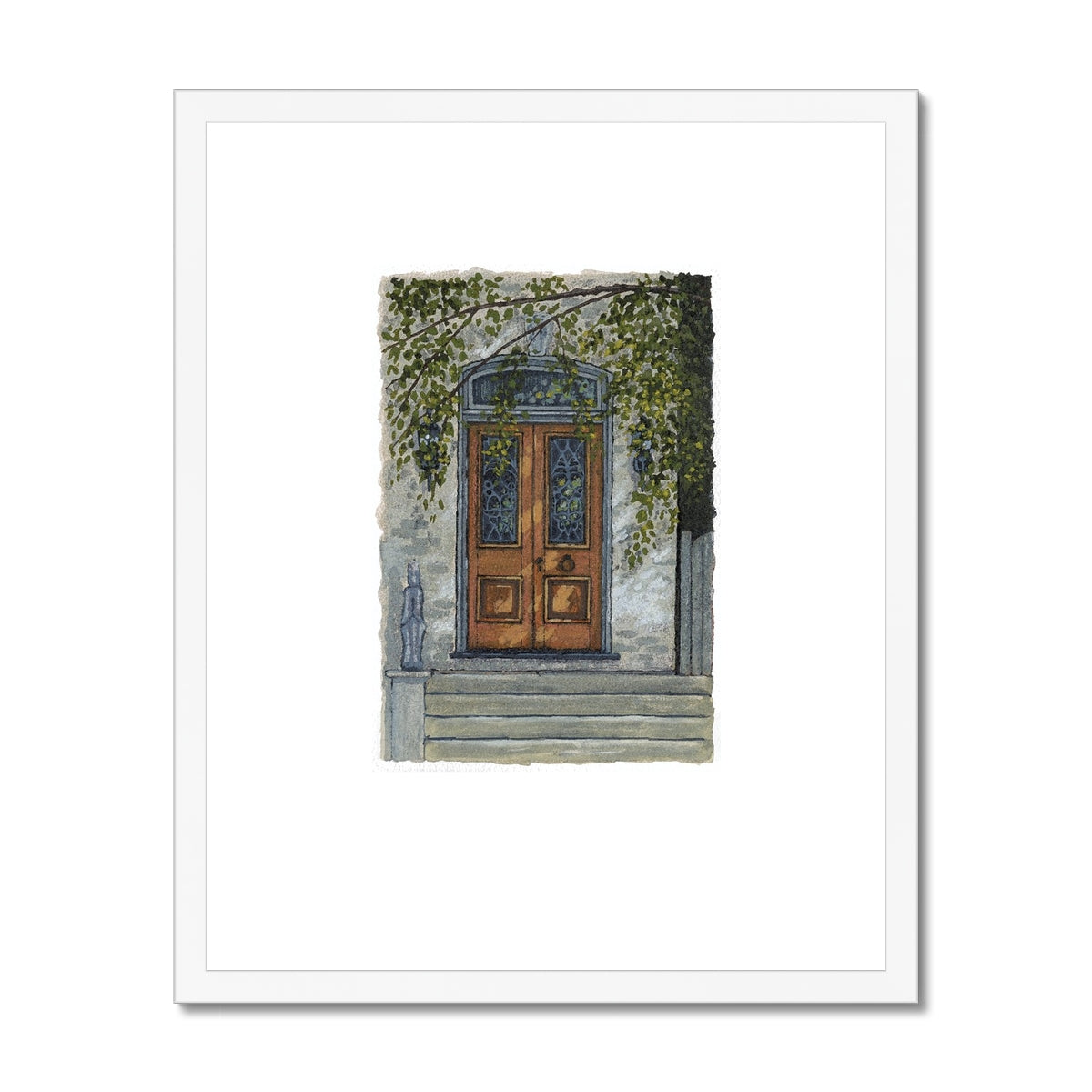 Framed Fine Art Print, Painterly Edge - 8x10 16x20 inches | Door 5, PEV-1000-1425