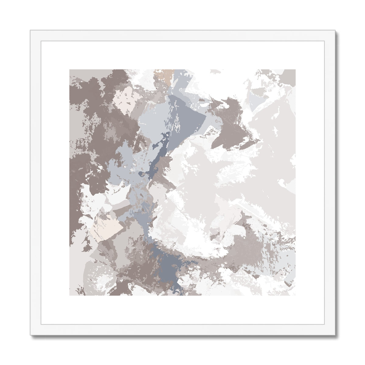 Framed Graphic Art Print, White Mat - 8x8 12x12 16x16 20x20 24x24 28x28 inches | FPS-1220-7691