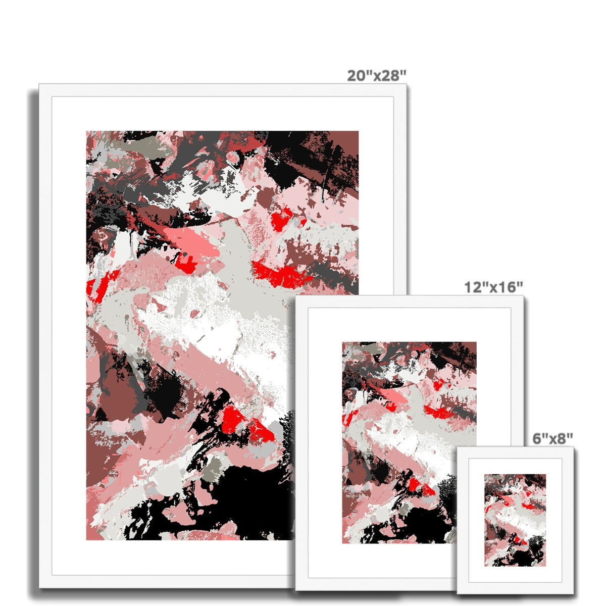 Framed Graphic Art Print, White Mat - 6x8, 8x12, 11x14, 12x16, 16x20, 18x24, 20x28 inches | FPV-1190-7689