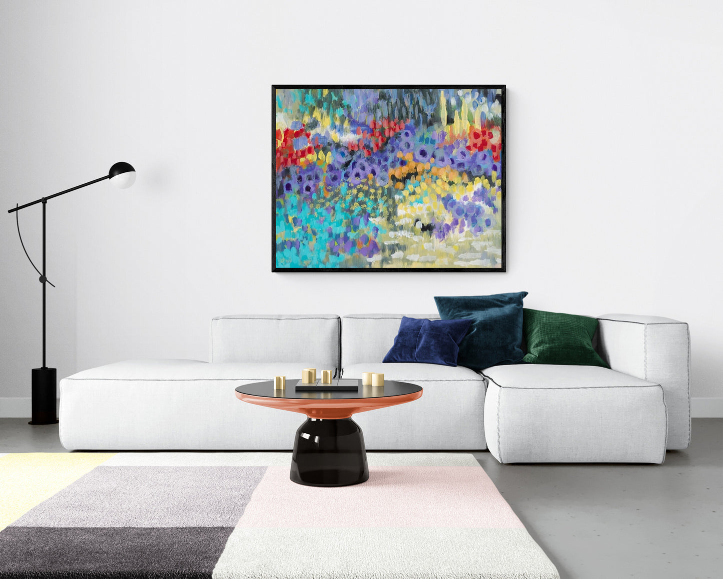 Fine Art Canvas Print - 30x24 35x28 40x32 45x36 50x40 55x44 60x48 inches | Floral Garden Two in Acrylic, CPH-2145