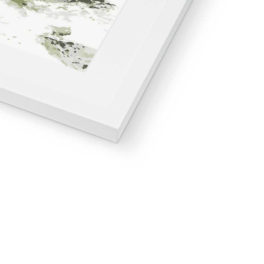 Framed Graphic Art Print, White Mat - 8x8 12x12 16x16 20x20 24x24 28x28 inches | FPS-1240-7695