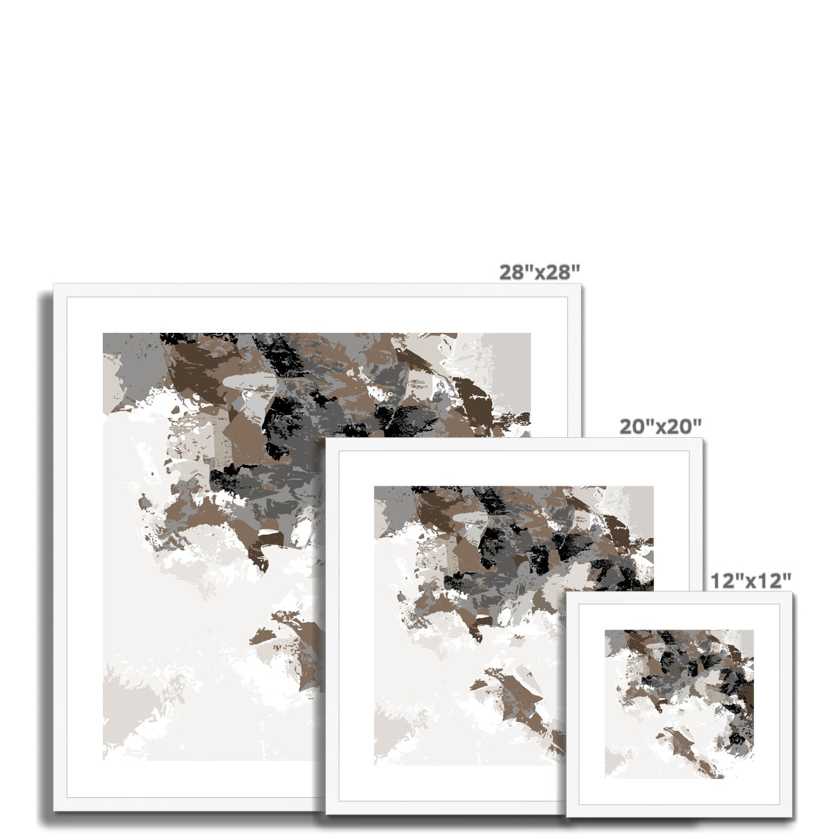 Framed Graphic Art Print, White Mat - 8x8 12x12 16x16 20x20 24x24 28x28 inches | FPS-1170-7693
