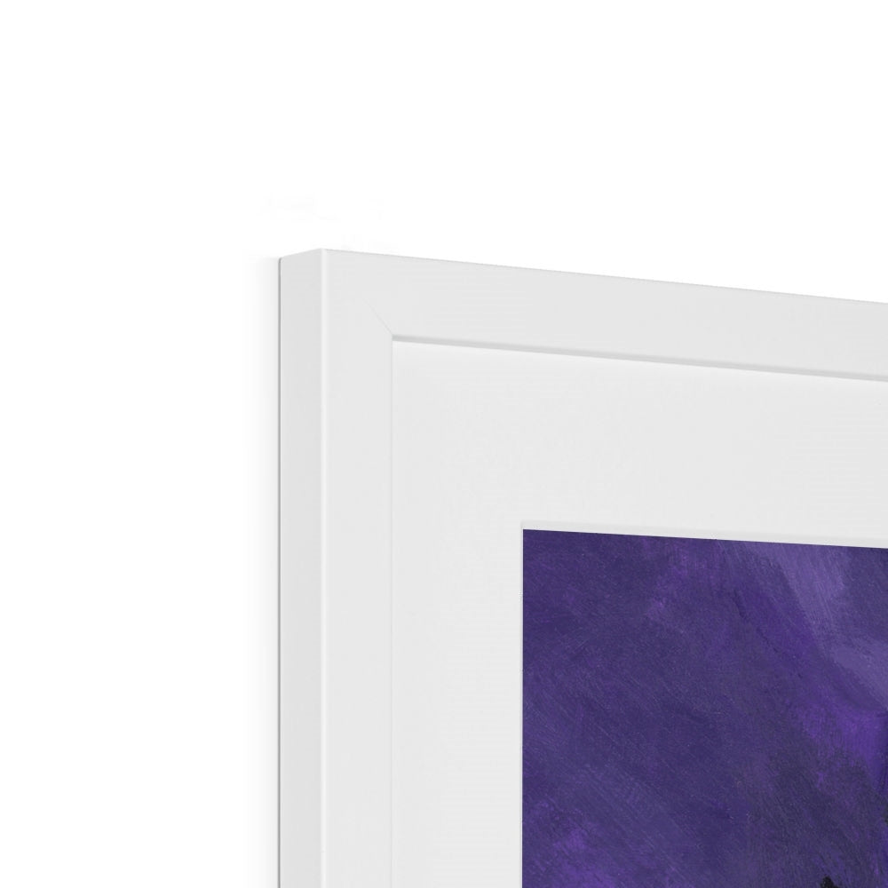 Framed Fine Art Print, White Mat - 8x8 12x12 16x16 20x20 24x24 28x28 inches | Red Tulips in Acrylic, FPS-1111