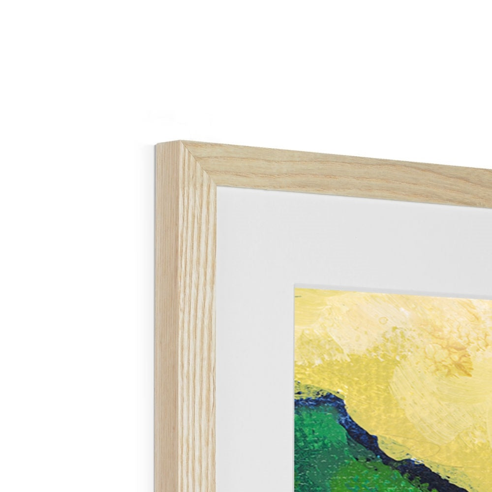 Framed Fine Art Print, White Mat - 8x12 12x18 20x28 inches | African Violets in Acrylic, FPV-1090