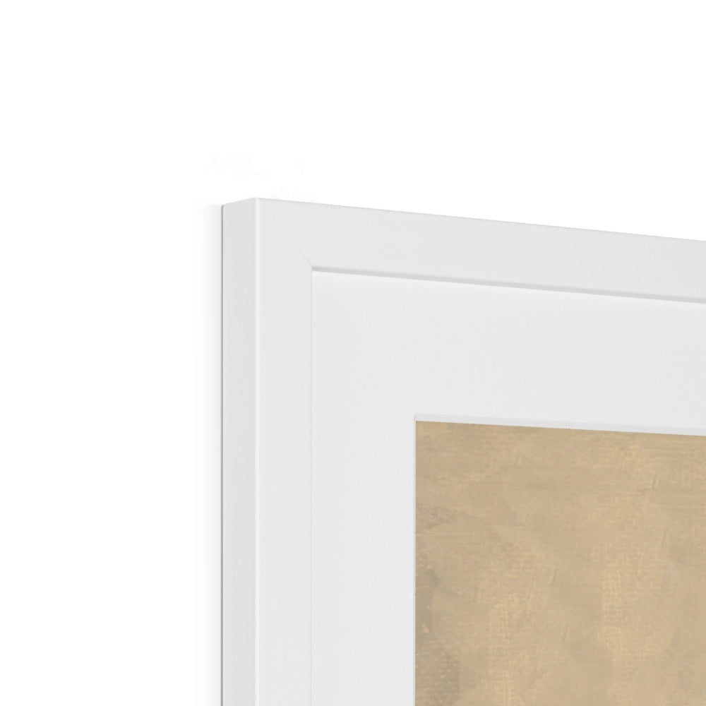 Framed Fine Art Print, White Mat - 6x8 8x12 12x16 12x18 20x28 24x36 28x40 inches | White Peonies in Acrylic, FPV-1050