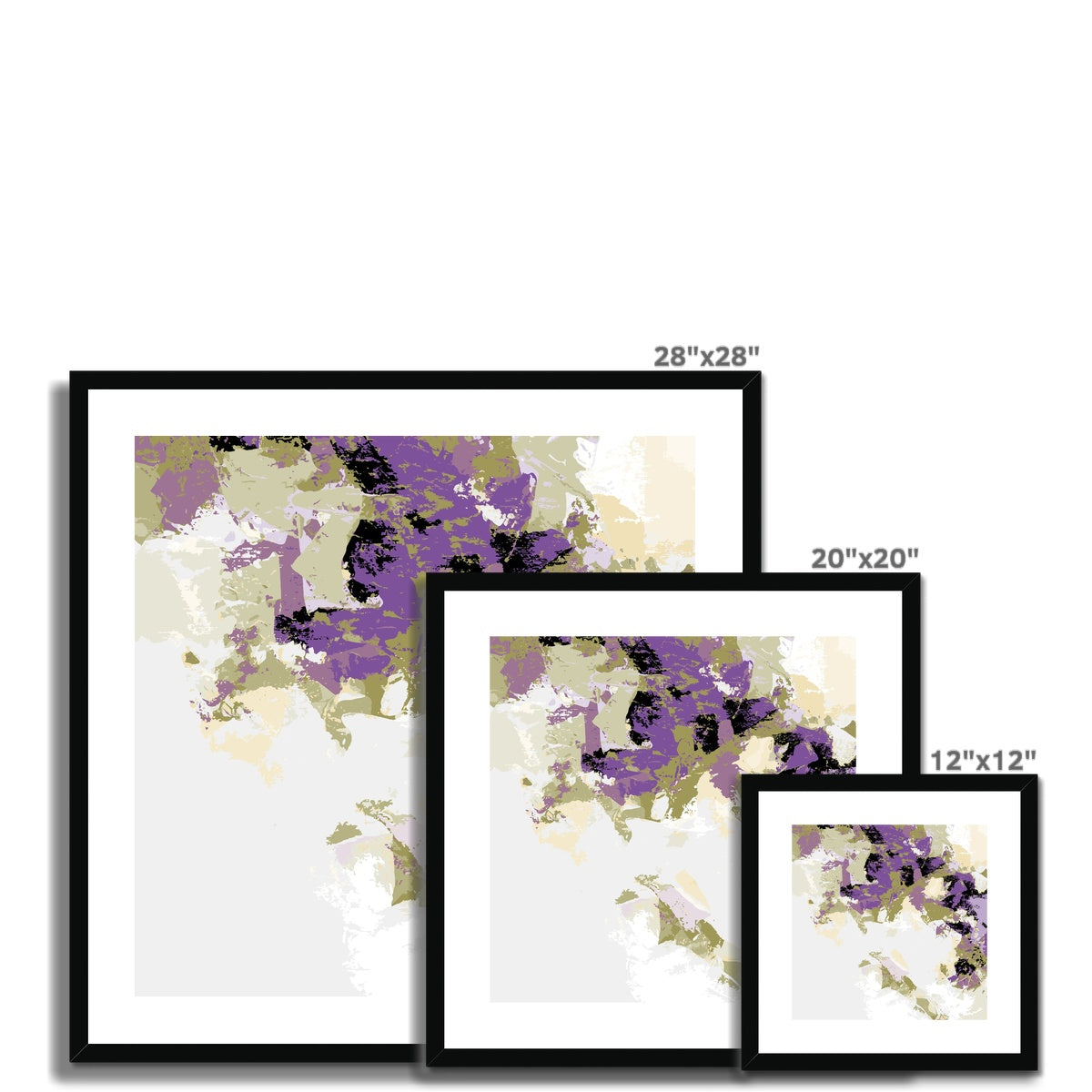 Framed Graphic Art Print, White Mat - 8x8 12x12 16x16 20x20 24x24 28x28 inches | FPS-1250-7693