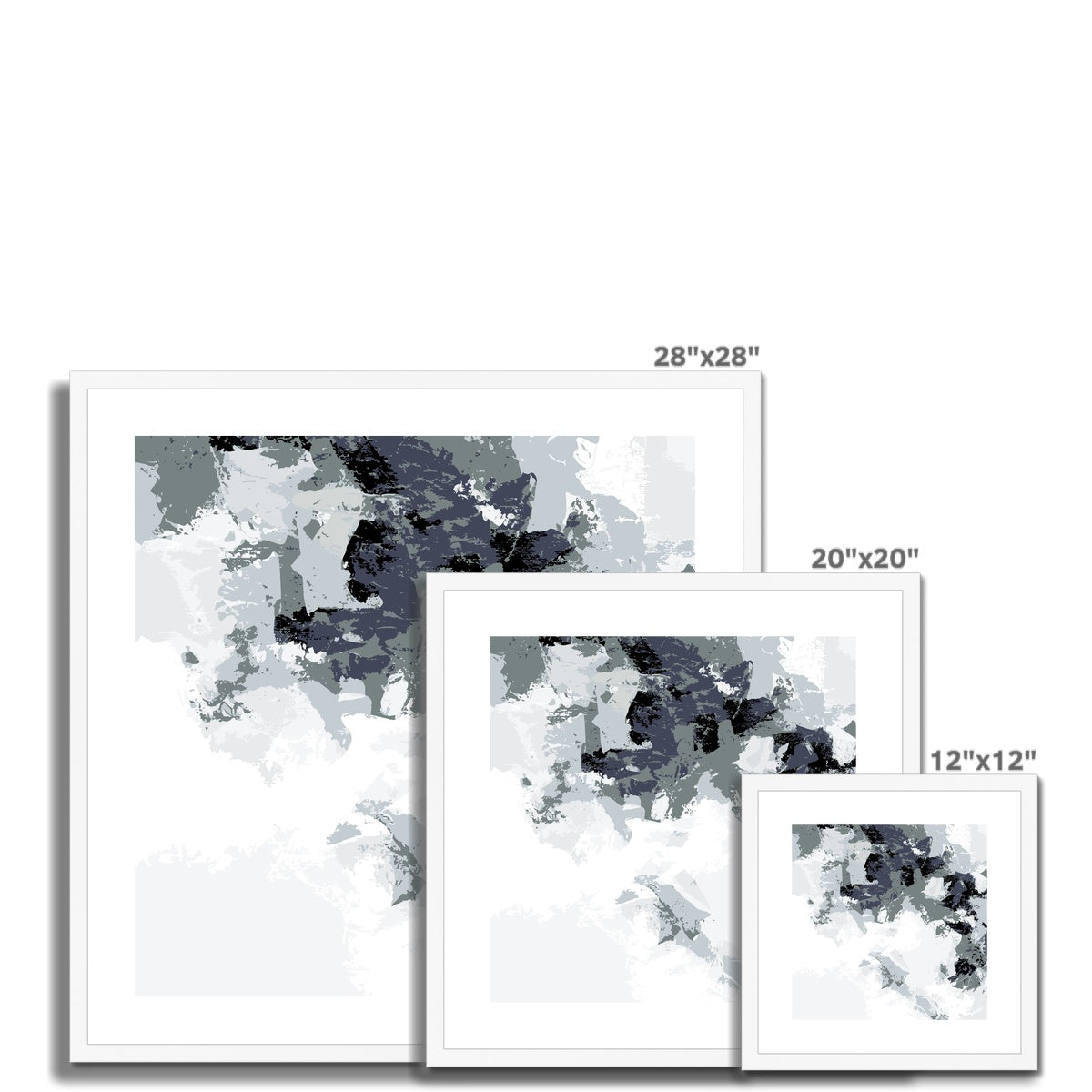 Framed Graphic Art Print, White Mat - 8x8 12x12 16x16 20x20 24x24 28x28 inches | FPS-1210-7693