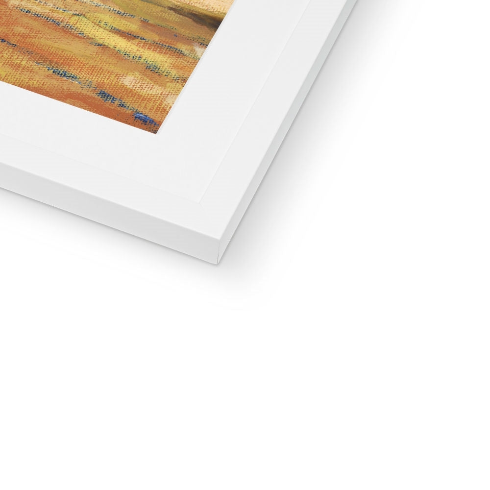 Framed Fine Art Print, White Mat - 8x8 12x12 16x16 20x20 24x24 28x28 36x36 inches | African Violets in Acrylic, FPS-1090
