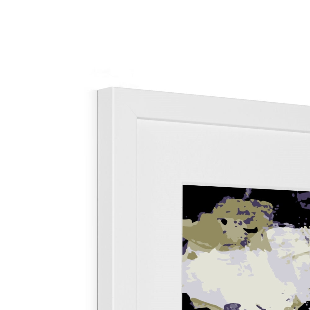 Framed Graphic Art Print, White Mat - 8x8 12x12 16x16 20x20 24x24 28x28 inches | FPS-1260-7695