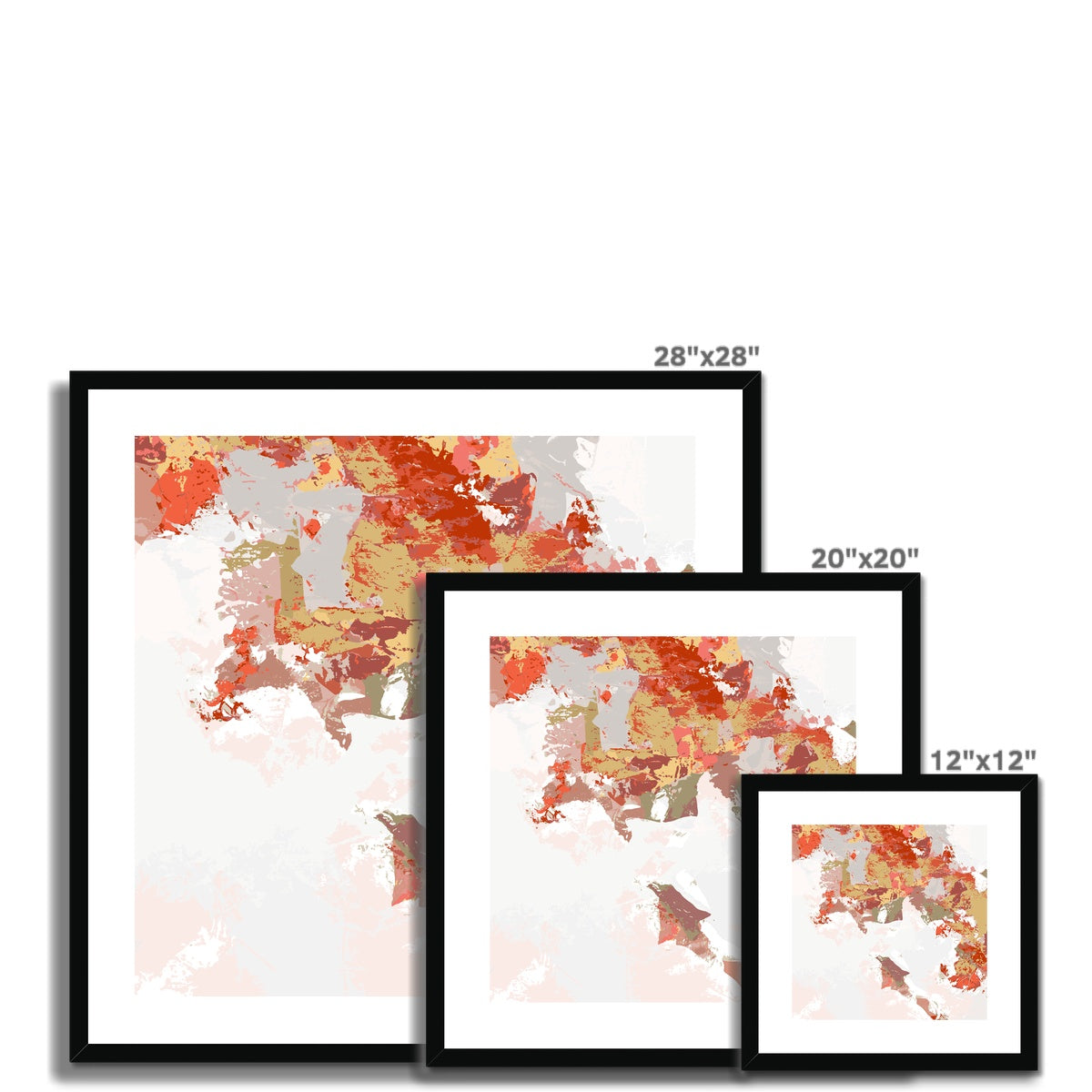 Framed Graphic Art Print, White Mat - 8x8 12x12 16x16 20x20 24x24 28x28 inches | FPS-1130-7693