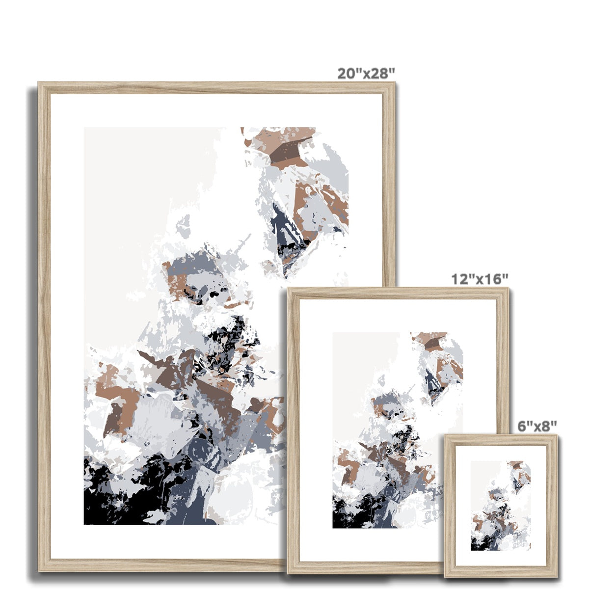 Framed Graphic Art Print, White Mat - 6x8, 8x12, 11x14, 12x16, 16x20, 18x24, 20x28 inches | FPV-1220-7694