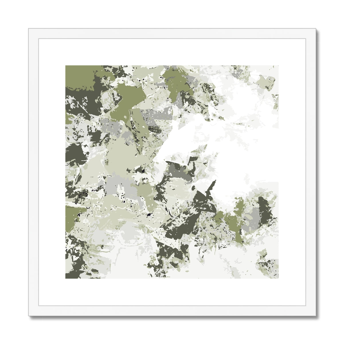 Framed Graphic Art Print, White Mat - 8x8 12x12 16x16 20x20 24x24 28x28 inches | FPS-1240-7695
