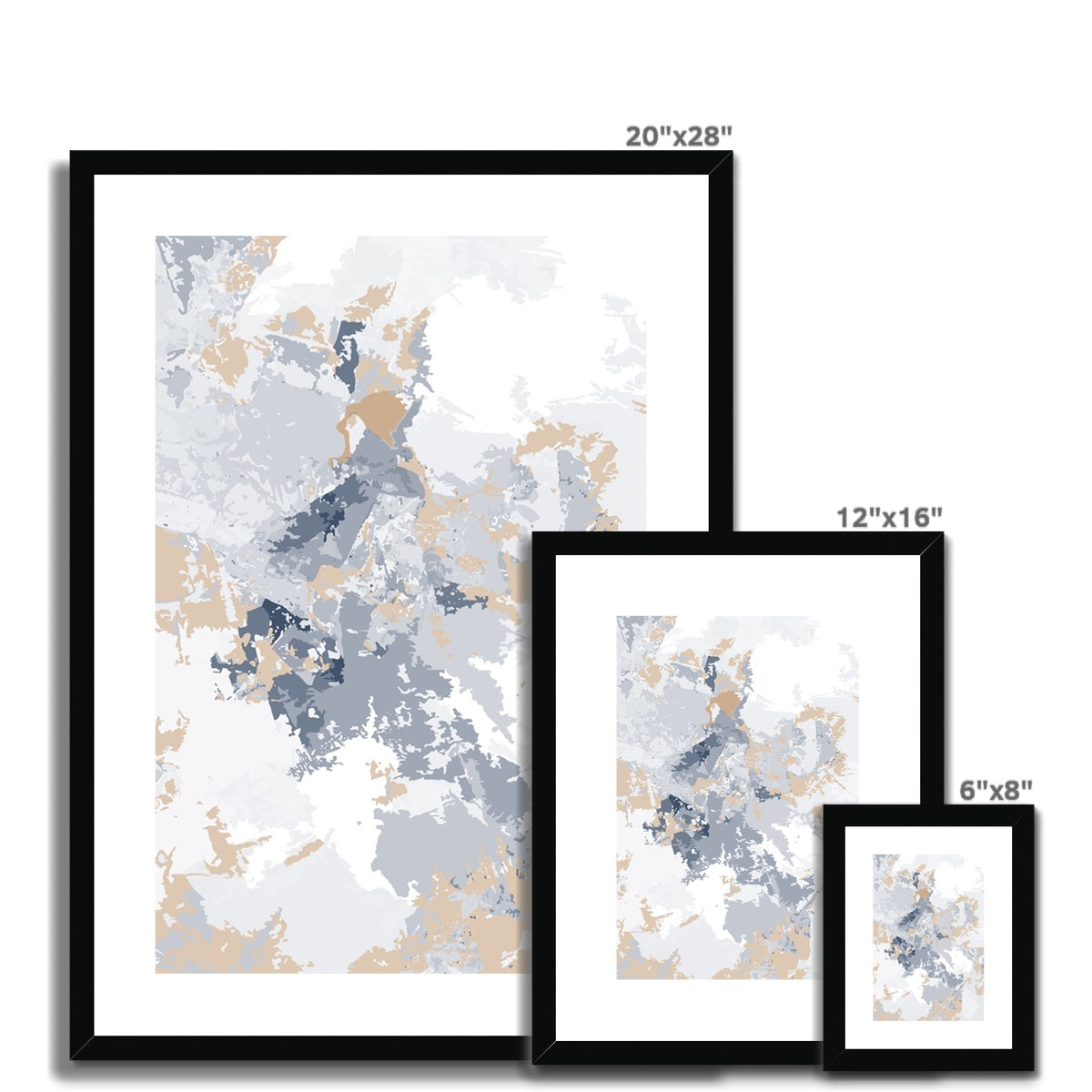 Framed Graphic Art Print, White Mat - 6x8, 8x12, 11x14, 12x16, 16x20, 18x24, 20x28 inches | FPV-1160-7698