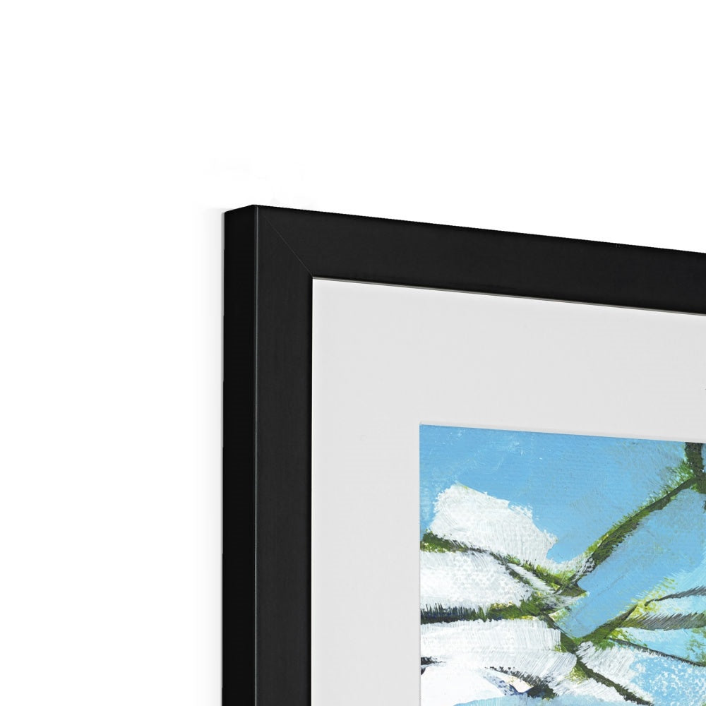 Framed Fine Art Print, White Mat - 6x8 8x12 12x16 18x24 inches | Lakeshore in Acrylic, FPV-1101-002
