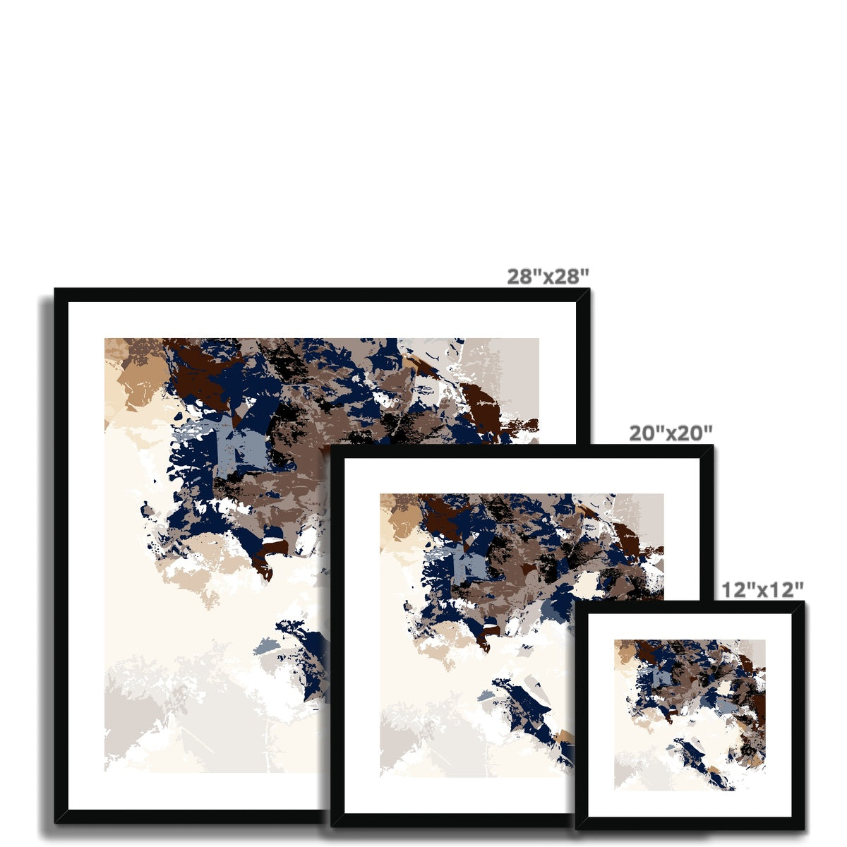 Framed Graphic Art Print, White Mat - 8x8 12x12 16x16 20x20 24x24 28x28 inches | FPS-1160-7693
