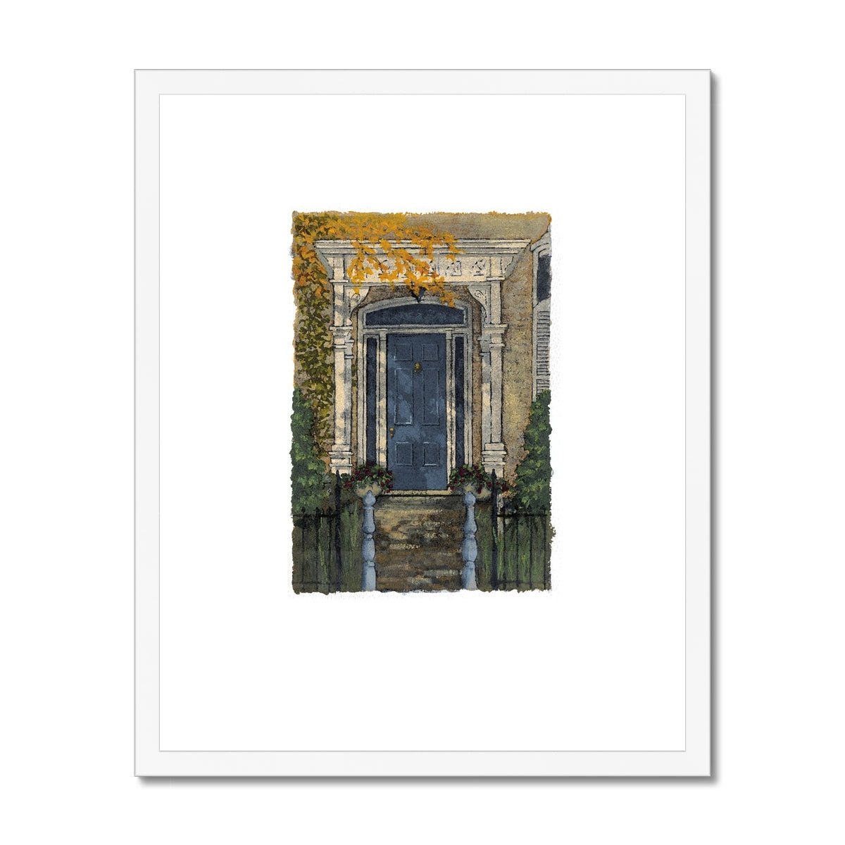 Framed Fine Art Print, Painterly Edge - 8x10 16x20 inches | Door 4, PEV-1000-1424