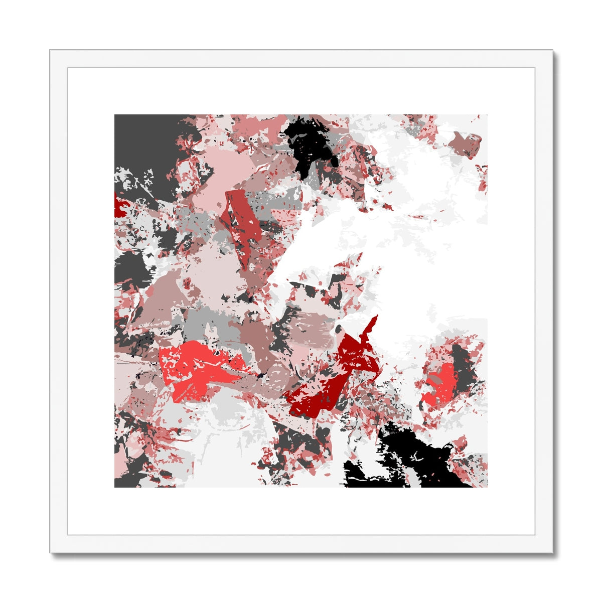 Framed Graphic Art Print, White Mat - 8x8 12x12 16x16 20x20 24x24 28x28 inches | FPS-1190-7695