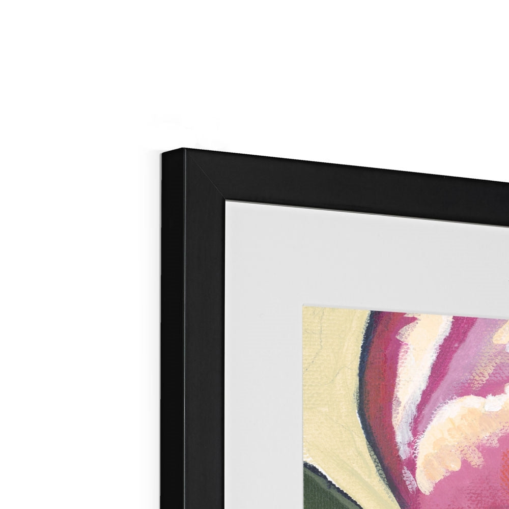 Framed Fine Art Print - 8x8 12x12 16x16 20x20 24x24 28x28 36x36 inches | Pink Tulips in Acrylic, FPS-1080