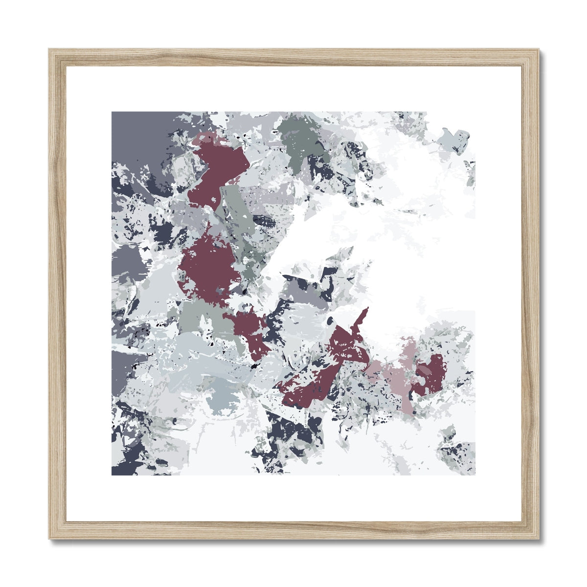 Framed Graphic Art Print, White Mat - 8x8 12x12 16x16 20x20 24x24 28x28 inches | FPS-1210-7695