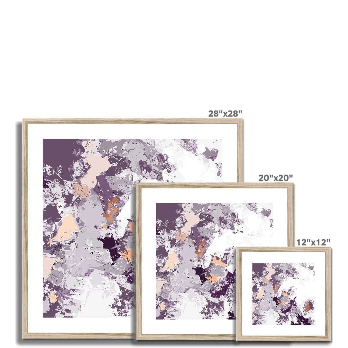 Framed Graphic Art Print, White Mat - 8x8 12x12 16x16 20x20 24x24 28x28 inches | FPS-1180-7695