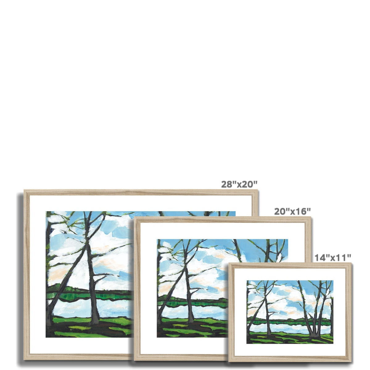 Framed Fine Art Print, White Mat - 10x8 14x11 20x16 28x20 inches | Lakeshore, FPH-1101-1109