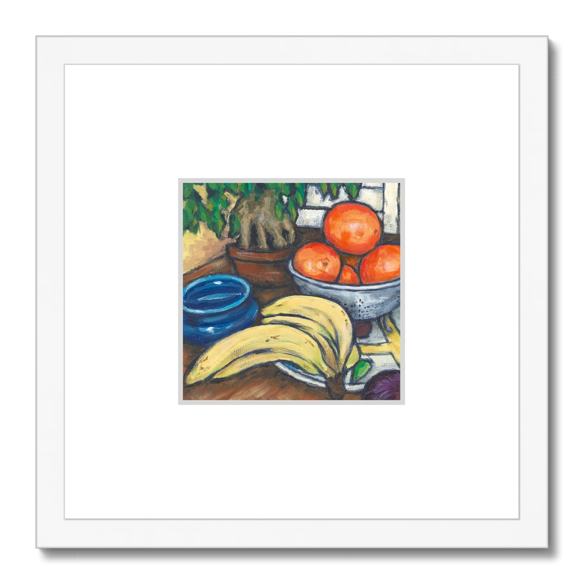 Framed Fine Art Print, Faux Mat - 12x12 inches | Still Life in Acrylic, FMS-1000-1104