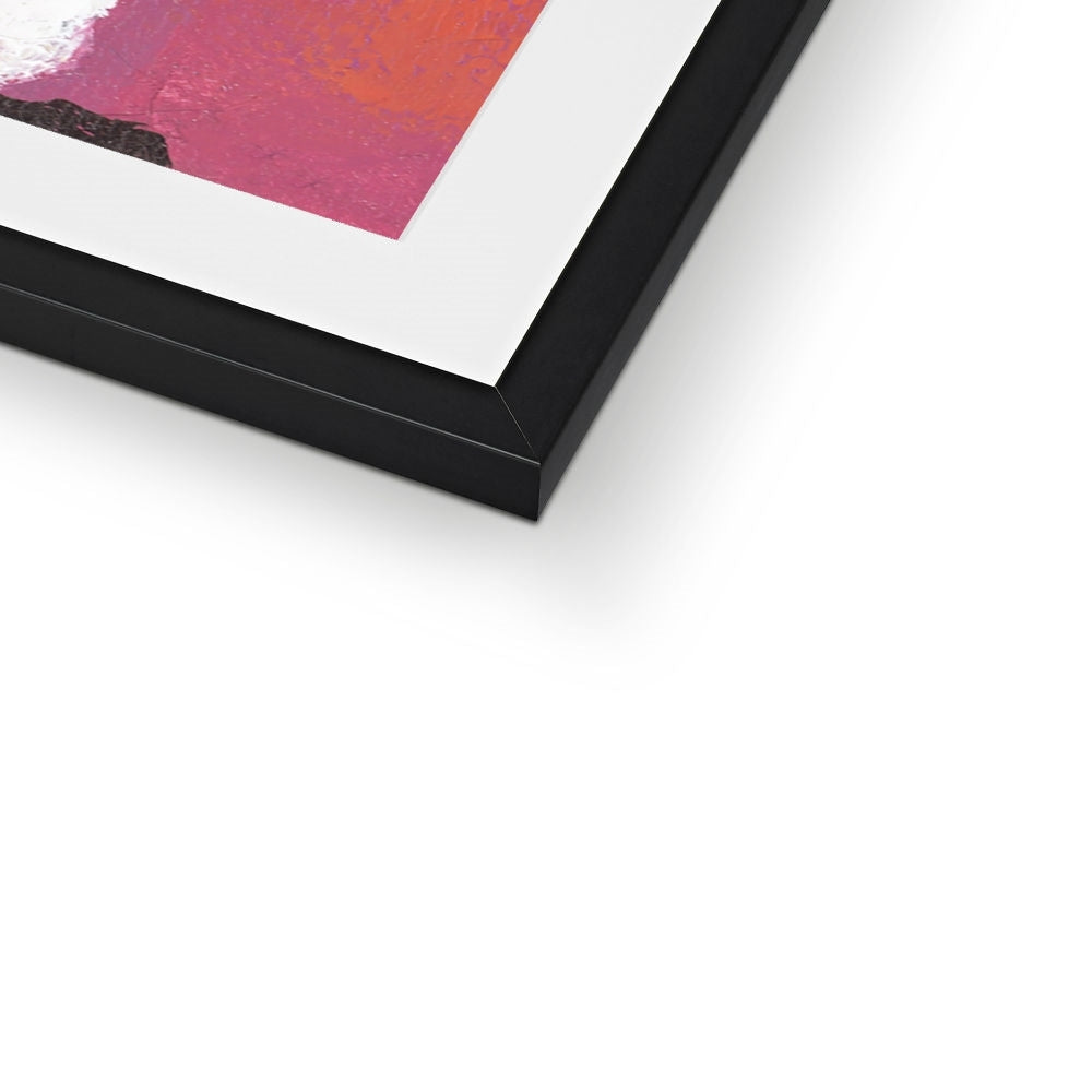 Framed Fine Art Print, White Mat - 8x12 12x18 20x28 24x36 28x40 inches | Pink Tulips in Acrylic, FPV-1080